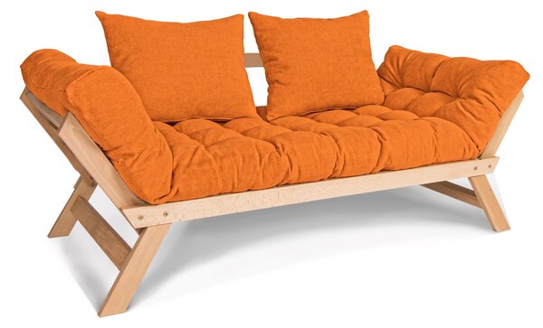 MarLiving Rozkládací futonová pohovka BREEZIO 02 170 cm z masivu/oranžová