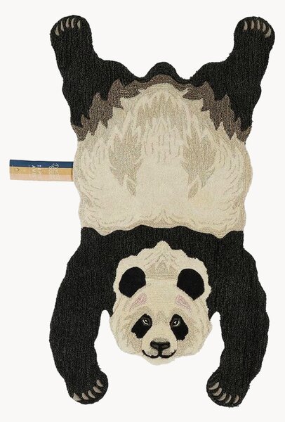 Ručně všívaný vlněný koberec's vysokým vlasem Plumpy Panda