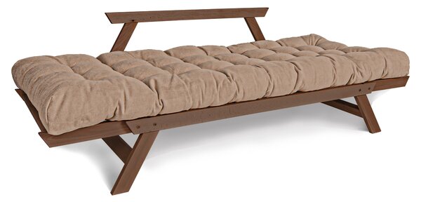 MarLiving Rozkládací futonová pohovka BREEZIO 03 170 cm z masivu/béžová