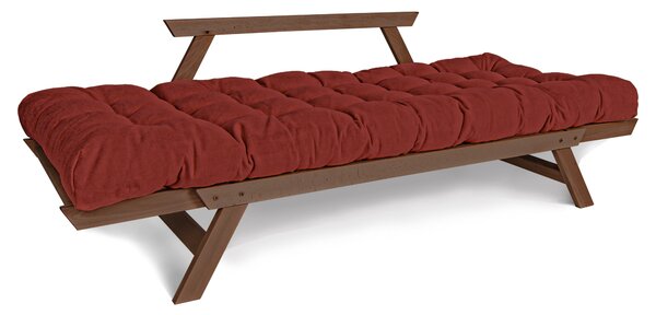 MarLiving Rozkládací futonová pohovka BREEZIO 03 170 cm z masivu/červená