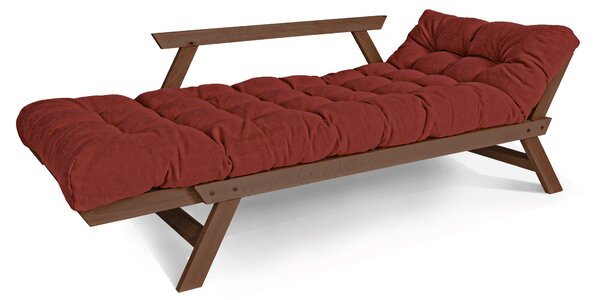 MarLiving Rozkládací futonová pohovka BREEZIO 03 170 cm z masivu/červená