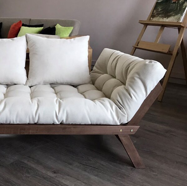 MarLiving Rozkládací futonová pohovka BREEZIO 03 170 cm z masivu/modrá