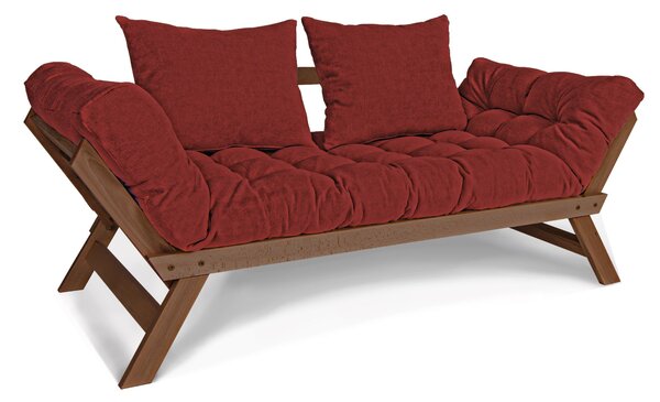 MarLiving Rozkládací futonová pohovka BREEZIO 03 170 cm z masivu/červená