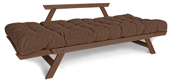 MarLiving Rozkládací futonová pohovka BREEZIO 03 170 cm z masivu/hnědá