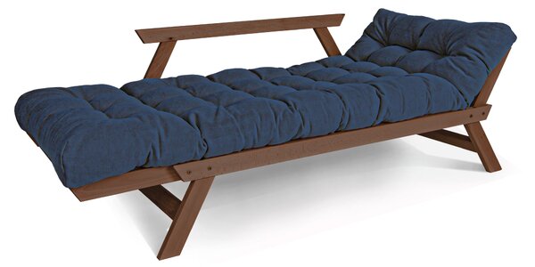 MarLiving Rozkládací futonová pohovka BREEZIO 03 170 cm z masivu/modrá