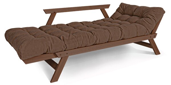 MarLiving Rozkládací futonová pohovka BREEZIO 03 170 cm z masivu/hnědá