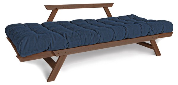 MarLiving Rozkládací futonová pohovka BREEZIO 03 170 cm z masivu/modrá
