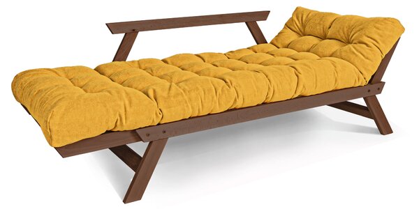 MarLiving Rozkládací futonová pohovka BREEZIO 03 170 cm z masivu/žlutá