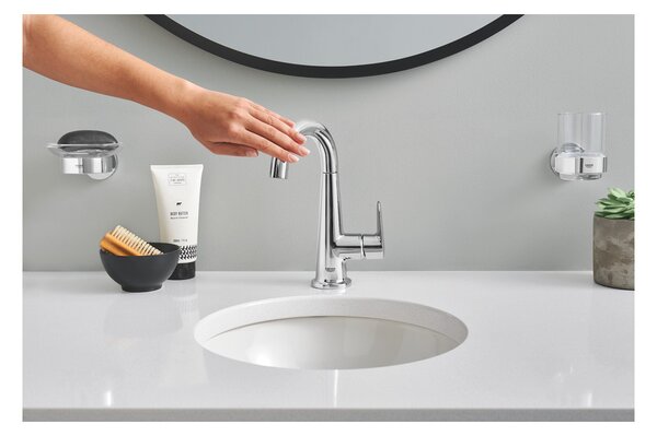 GROHE Essentials - Sklenička s držákem, Chrom 40447001