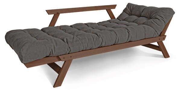 MarLiving Rozkládací futonová pohovka BREEZIO 03 170 cm z masivu/šedá