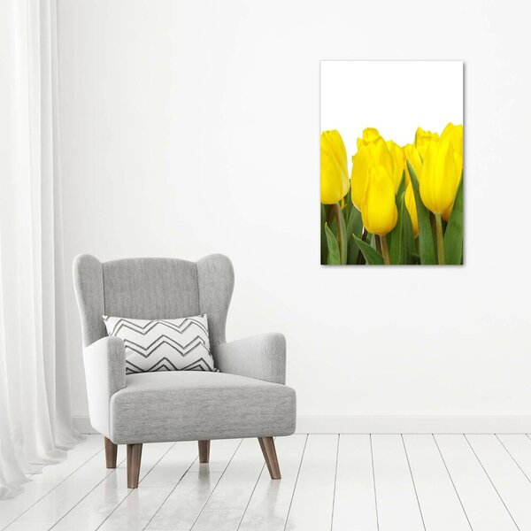 Vertikální Foto obraz na plátně Žluté tulipány ocv-2665979