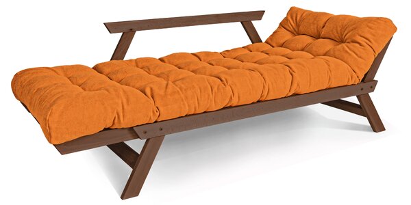 MarLiving Rozkládací futonová pohovka BREEZIO 03 170 cm z masivu/oranžová