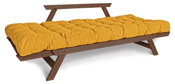 MarLiving Rozkládací futonová pohovka BREEZIO 03 170 cm z masivu/žlutá