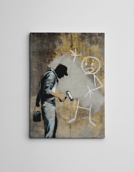 ASIR Obraz na plátně (70 x 100) Banksy Street Art – natěrač