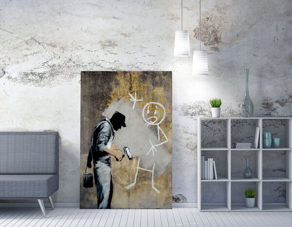 ASIR Obraz na plátně (70 x 100) Banksy Street Art – natěrač