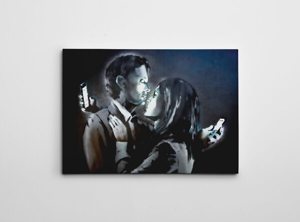 ASIR Obraz na plátně (70 x 100) Banksy Street Art – vzdáleni