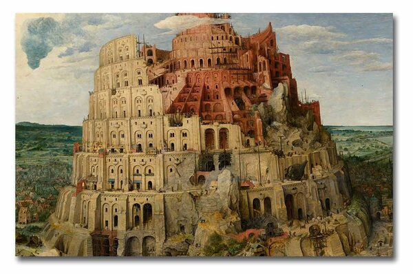 ASIR Obraz na plátně Pieter Bruegel -Velká věž Babilonská