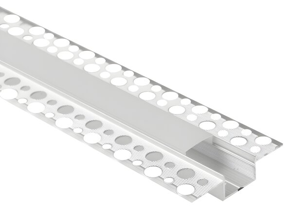 Hliníkový LED PROFIL 2m matné široké stínidlo pro 17mm karton GK ECOLIGHT