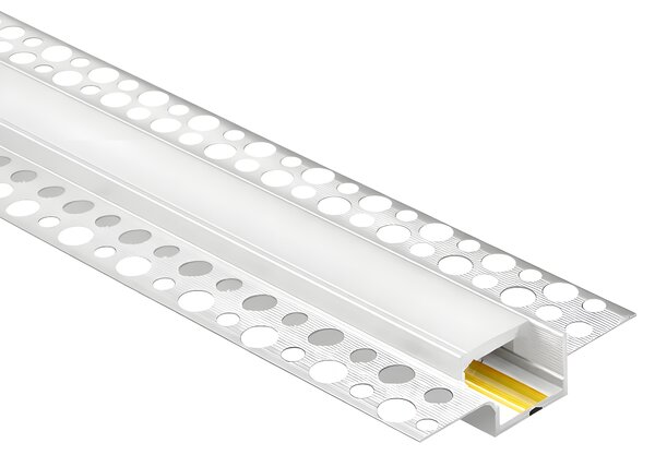 Hliníkový LED PROFIL 2m matné široké stínidlo pro 17mm karton GK ECOLIGHT