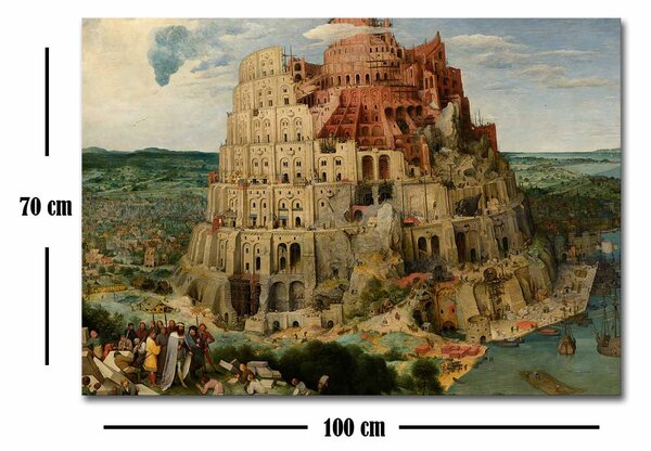 ASIR Obraz na plátně Pieter Bruegel – Velká věž Babilonská