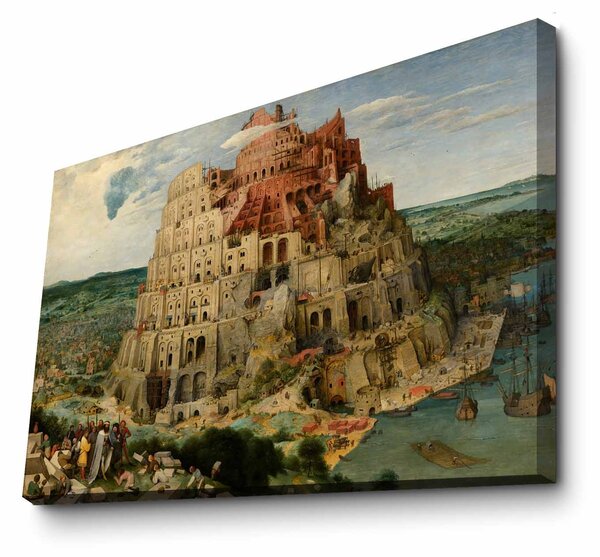ASIR Obraz na plátně Pieter Bruegel – Velká věž Babilonská