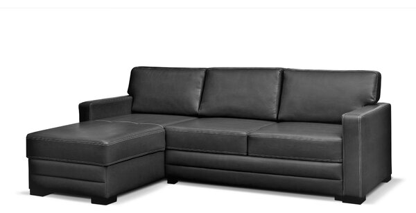 Rohová sedací souprava Antura (černá) (L). Akce -20%