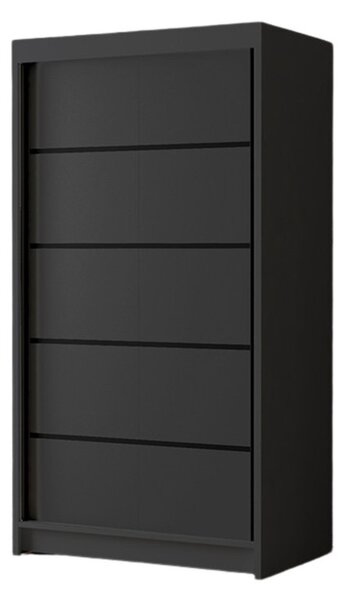 Velká šatní skříň LIVIO IV 100 cm Černá