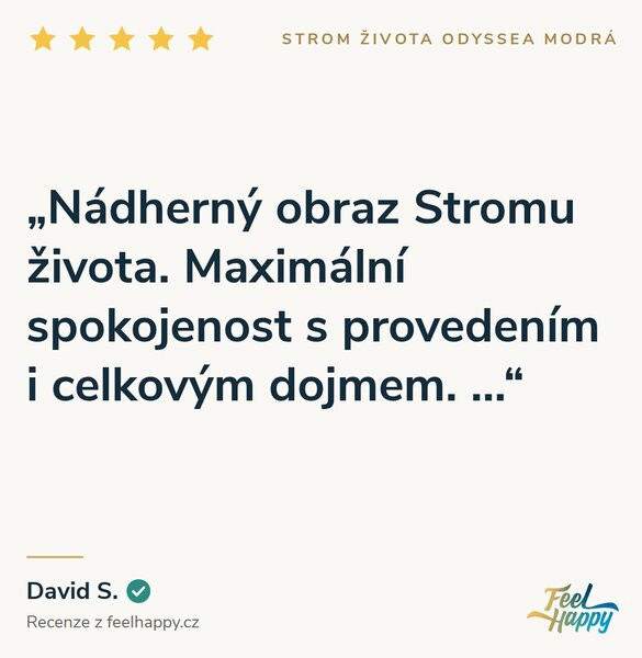 Obraz na plátně - Strom života Odyssea modrá FeelHappy.cz Rozměr obrazu (Šířka x Výška): 40 x 40 cm