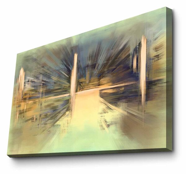 ASIR Obraz na plátně ArtGALINI – žlutá a zelená abstrakce