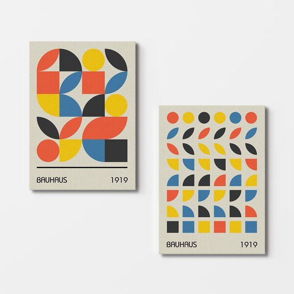 ASIR Set obrazů na plátně 2 ks ( 50 x 70 cm) Bauhaus