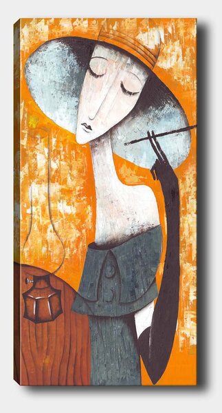 ASIR Obraz na plátně Dáma s doutníkem