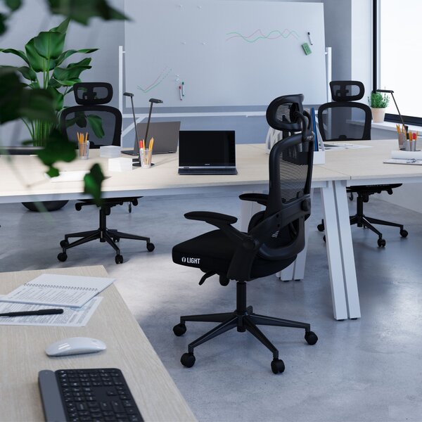 Ergonomická kancelářská židle Diablo V-Light: černá