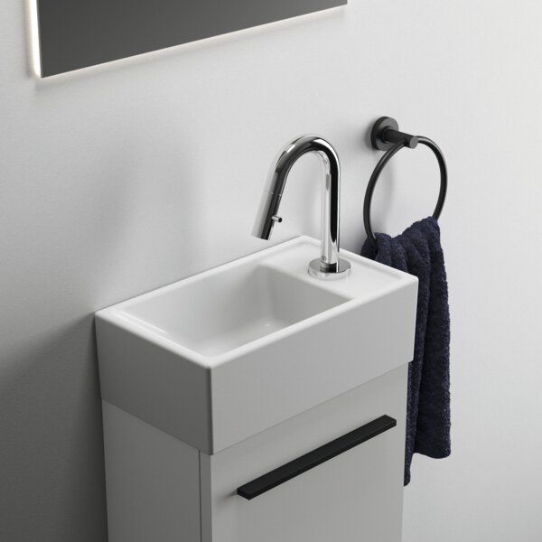 Ideal Standard i.life S - Umyvátko 370x210 mm, otvor vpravo, bílá E211201