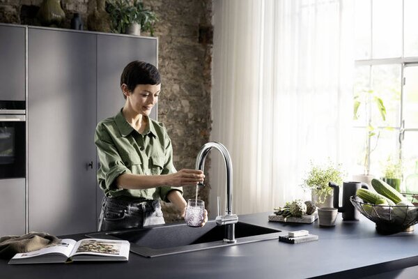 Hansgrohe Aqittura M91 SodaSystem 210, vytažitelný výtok, 1jet, sBox, chrom 76836000