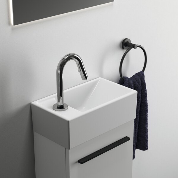 Ideal Standard i.life S - Umyvátko 370x210 mm, otvor vlevo, bílá E211301