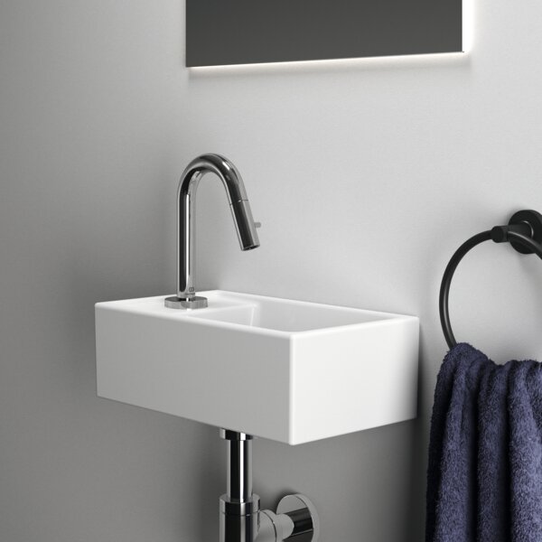 Ideal Standard i.life S - Umyvátko 370x210 mm, otvor vlevo, bílá E211301