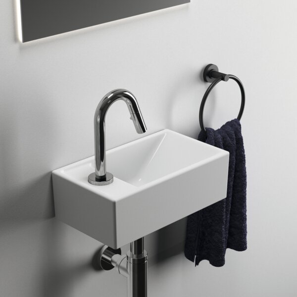 Ideal Standard i.life S - Umyvátko 370x210 mm, otvor vlevo, bílá E211301