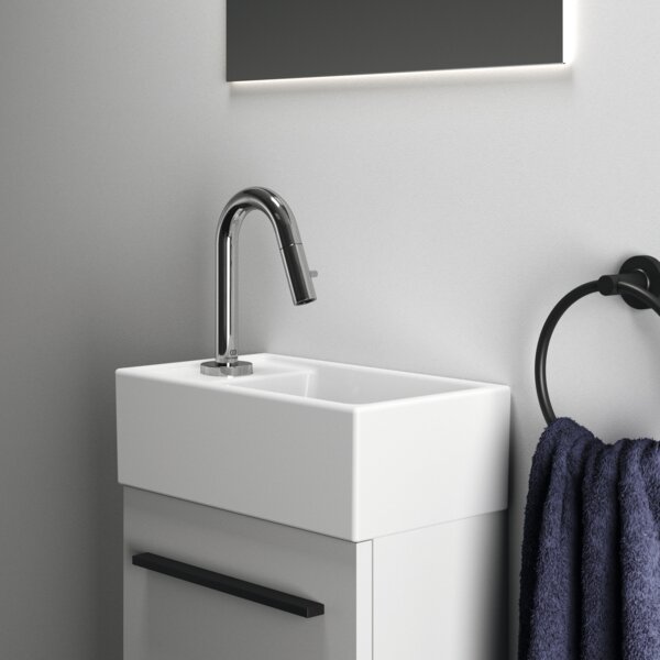 Ideal Standard i.life S - Umyvátko 370x210 mm, otvor vlevo, bílá E211301