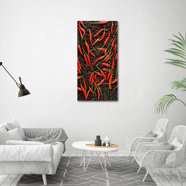 Vertikální Foto obraz na plátně Chilli papričky ocv-35225615