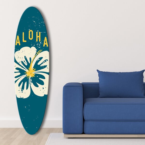 ASIR Dekorace surfové prkno Aloha modré