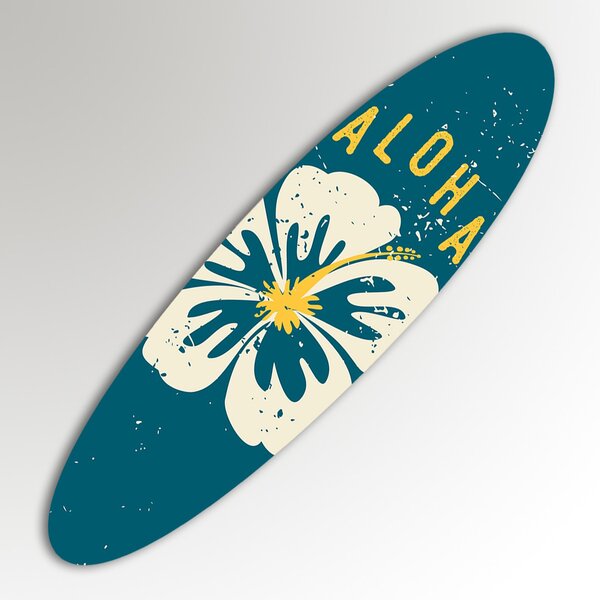 ASIR Dekorace surfové prkno Aloha modré