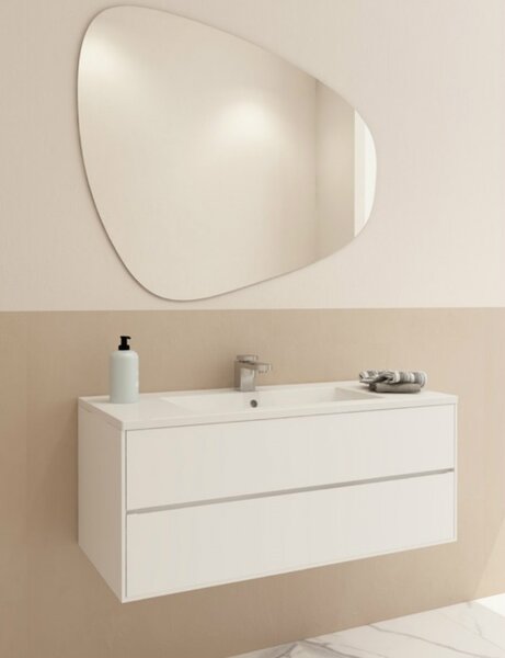 BOCCHI Milano - Umyvadlo na skříňku s přepadem, 815x475 mm, bílá lesklá