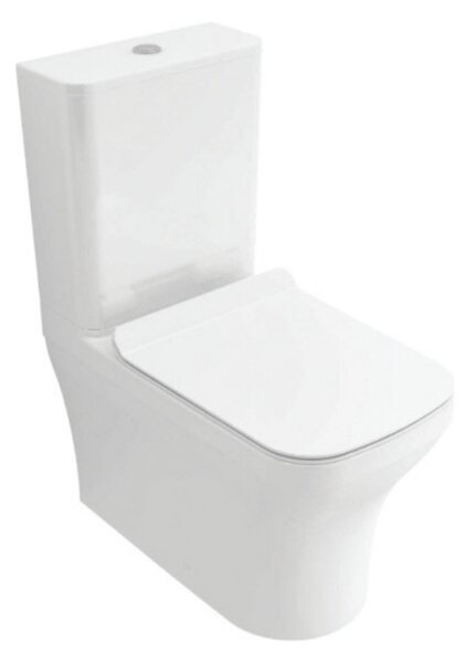 BOCCHI Scala - WC kombi 650x365 mm + nádržka + sedátko slim Soft Close - SET, bílá lesklá