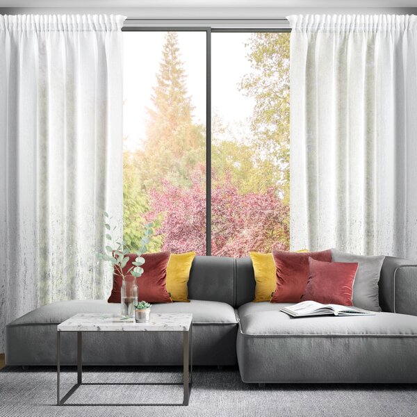 ZÁCLONA NA PÁSCE OLIVIE 140X270 CM VZOROVANÁ