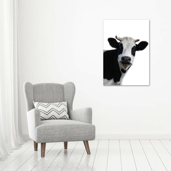 Vertikální Foto obraz canvas Flekatá kráva ocv-38327134