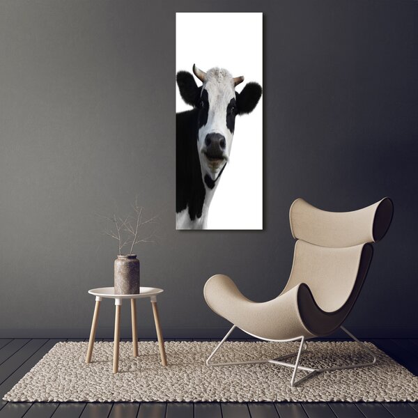 Vertikální Foto obraz canvas Flekatá kráva ocv-38327134