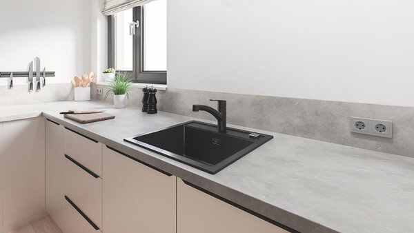 GROHE Start - Páková dřezová baterie s výsuvnou sprchou, černá matná 303072431