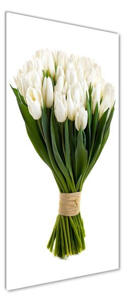Vertikální Foto obraz fotografie na skle Bílé tulipány osv-40664213