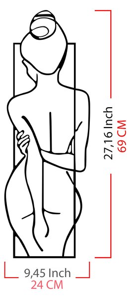 ASIR Nástěnná dekorace kovová FEMALE POSTURE