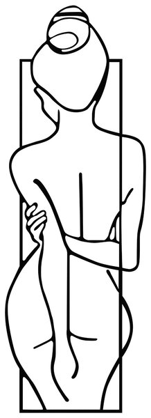 ASIR Nástěnná dekorace kovová FEMALE POSTURE